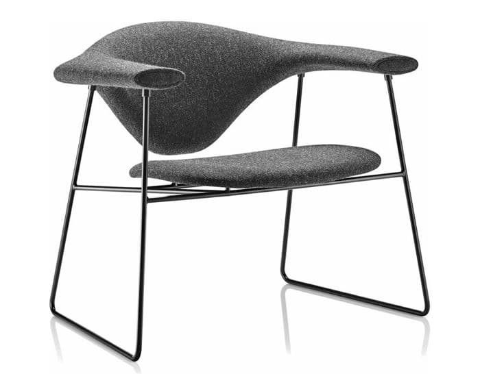 masculo lounge chair with sled base