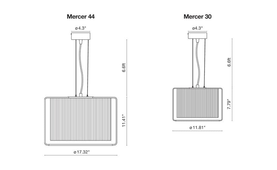 mercer suspension lamp