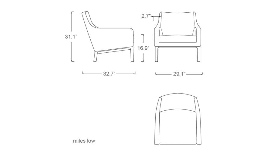 miles low lounge chair
