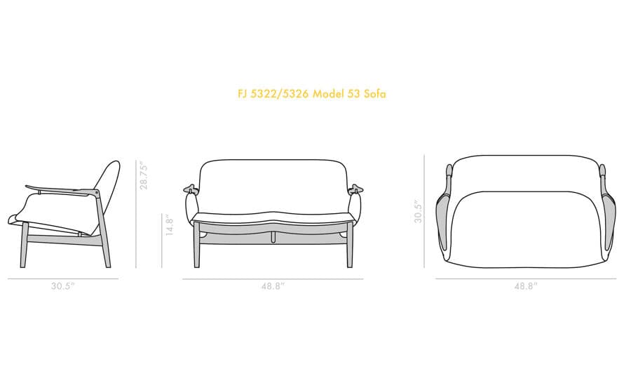 Model 53 Sofa with Cushion