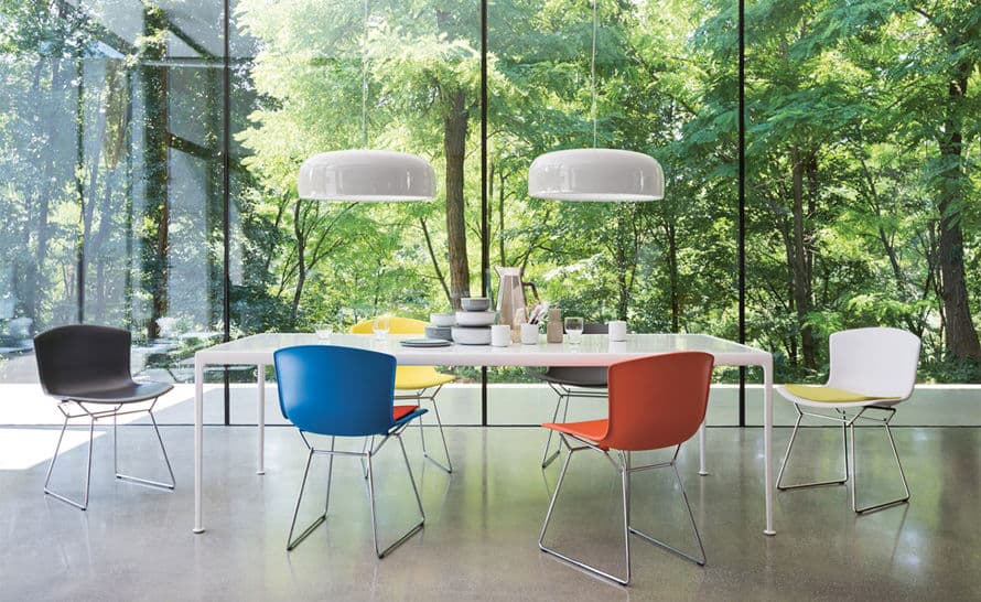 bertoia molded shell side chair