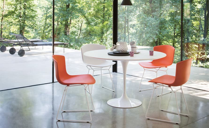 bertoia molded shell side chair
