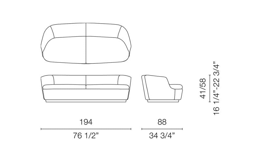 orla two seat sofa