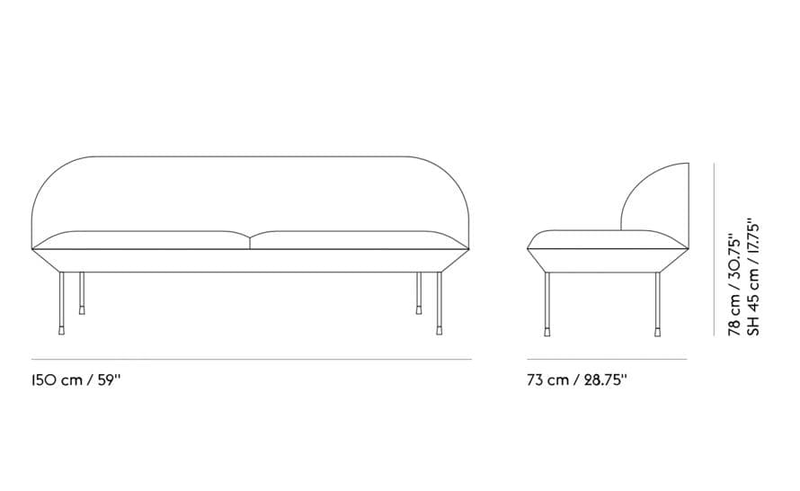 oslo 2 seat sofa