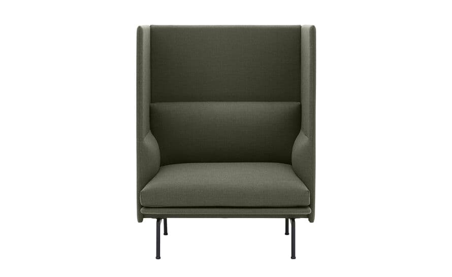 outline highback sofa 1 seater