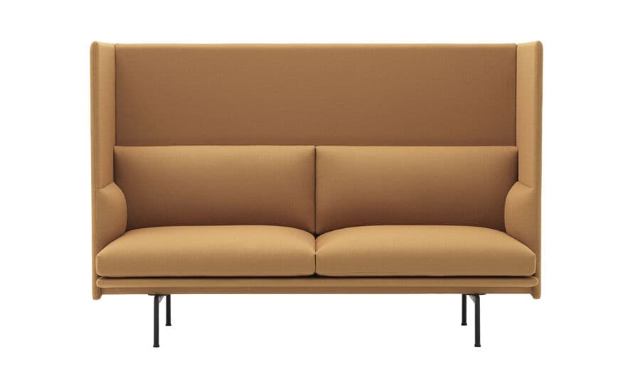 outline highback sofa 2 seater