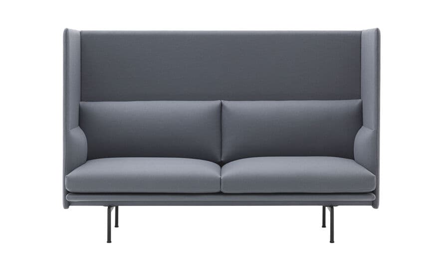 outline highback sofa 2 seater