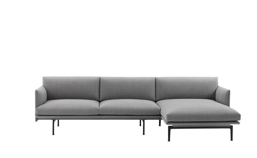 outline sofa with chaise longue