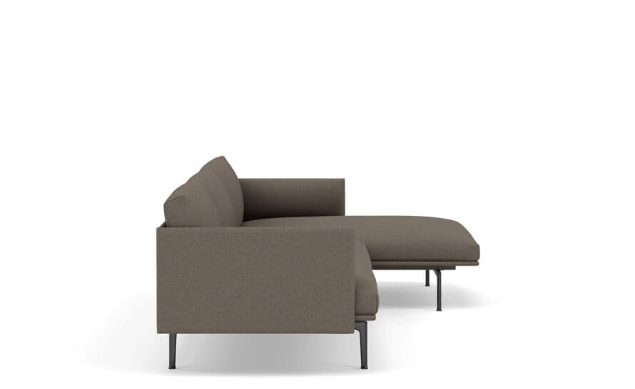 outline sofa with chaise longue