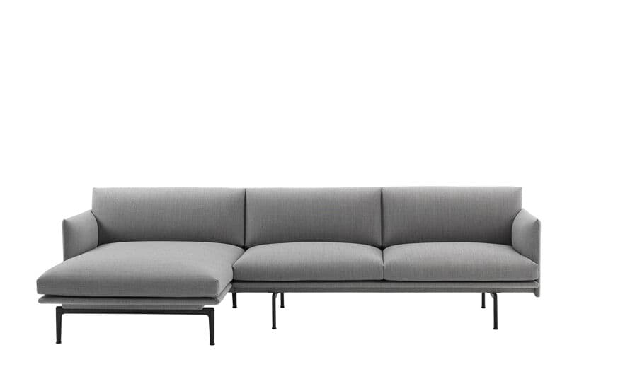 outline sofa with chaise longue
