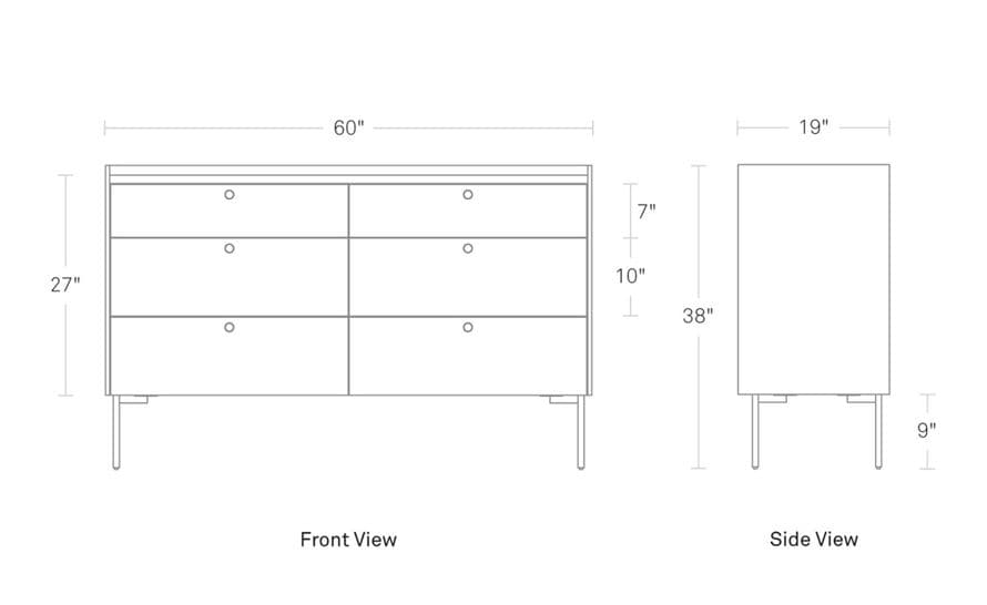 peek 6 drawer dresser