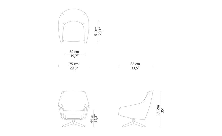 puk low lounge chair