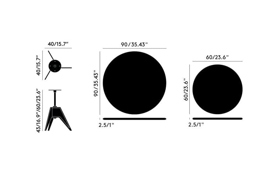 screw cafe table with round top