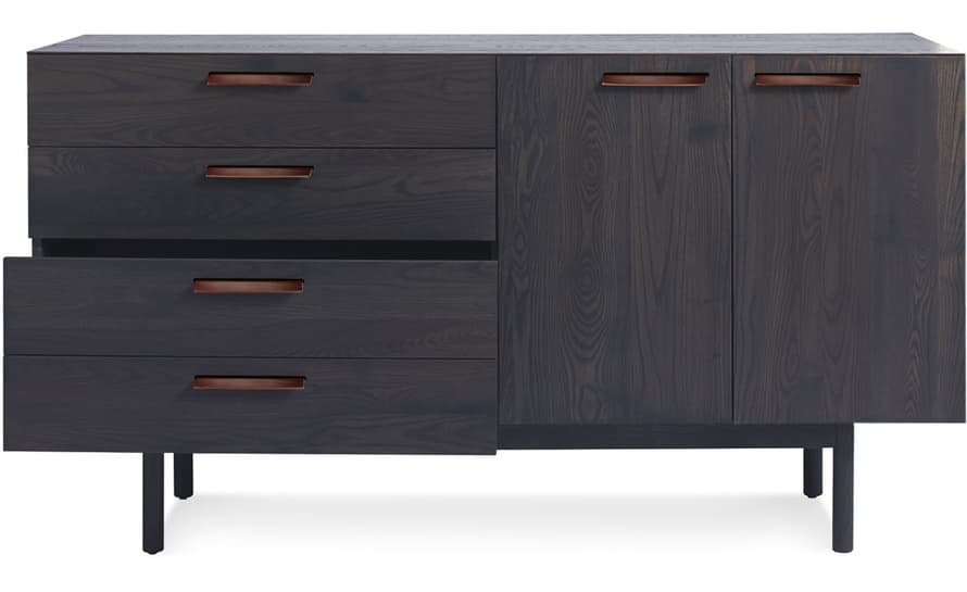 shale 4 drawer / 2 door credenza
