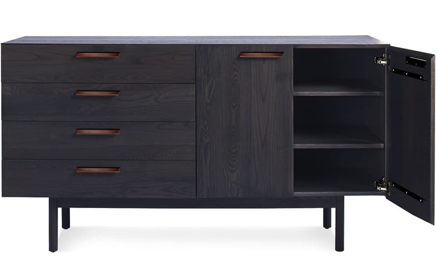 shale 4 drawer / 2 door credenza