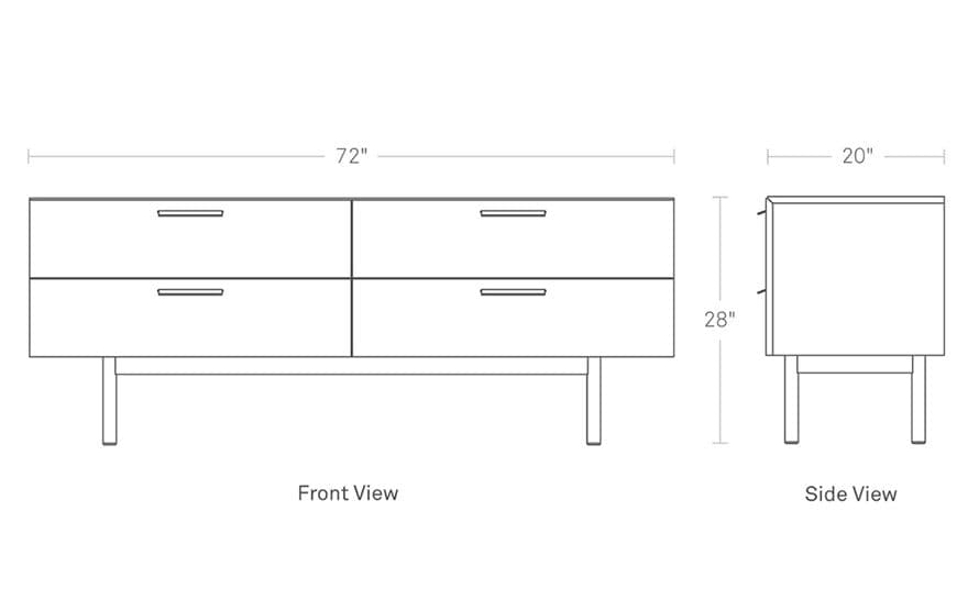 shale 4 drawer dresser
