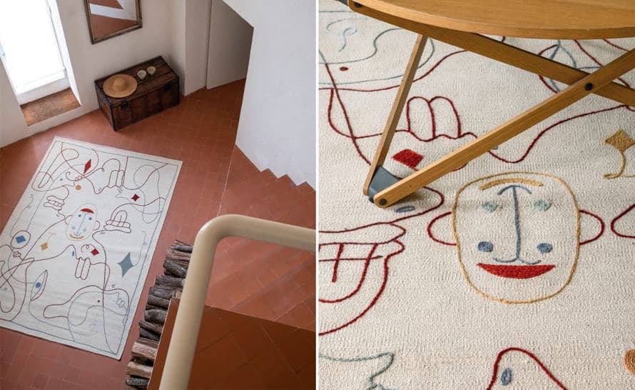 silhouette indoor rug