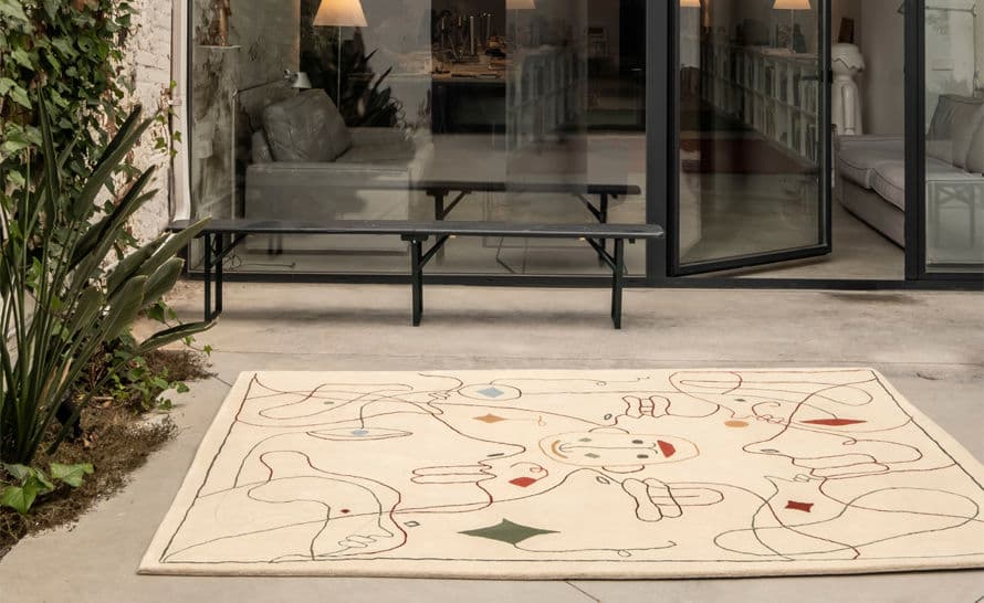 silhouette outdoor rug