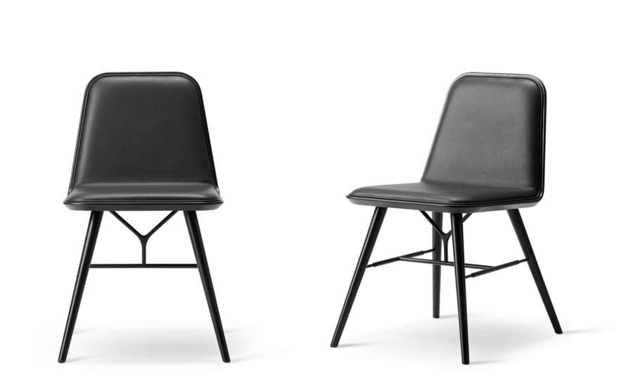 spine wood base chair
