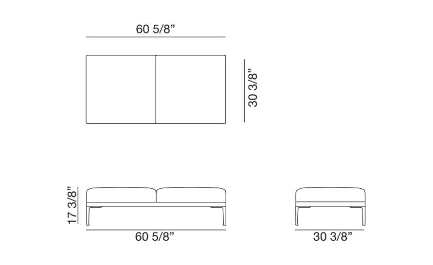 steeve two seat bench