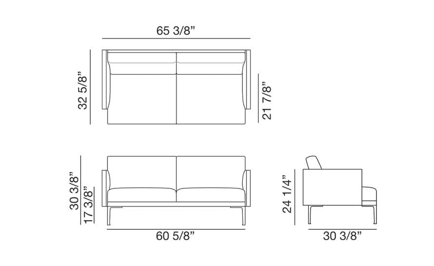 steeve two seat sofa