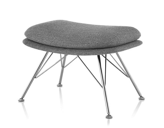 striad ottoman with wire base