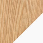 71" width - natural oak shelves / white supports