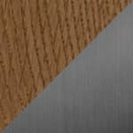 17" diameter / oak top - 870 finish / brushed graphite base