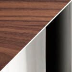 small / walnut top - 870 finish / polished stainless steel base