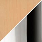 large / maple top - 837 finish / polished stainless steel base