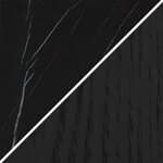 matte nero marquina marble top / black stained oak base