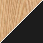 brushed oak veneer top / matte black base