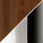 walnut veneer - chromed base