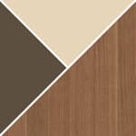 24" diameter, nest of 4 tables - bicolor laminate top / stained walnut base