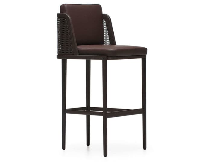 throne breakfast barstool with rattan 272p