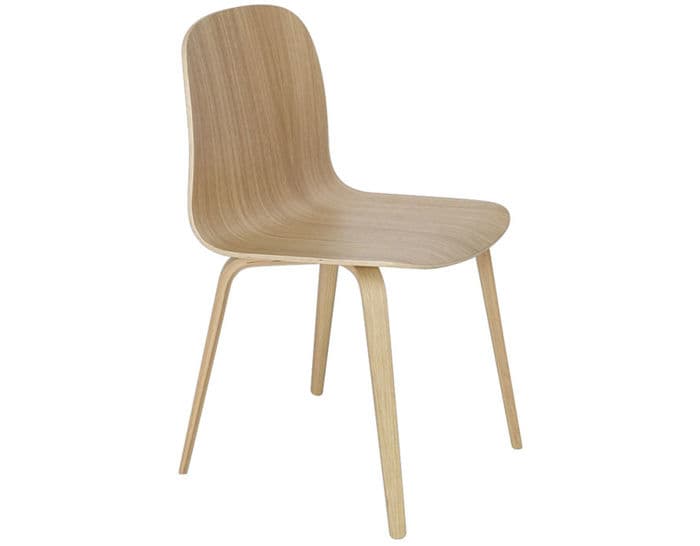 visu chair with wood base