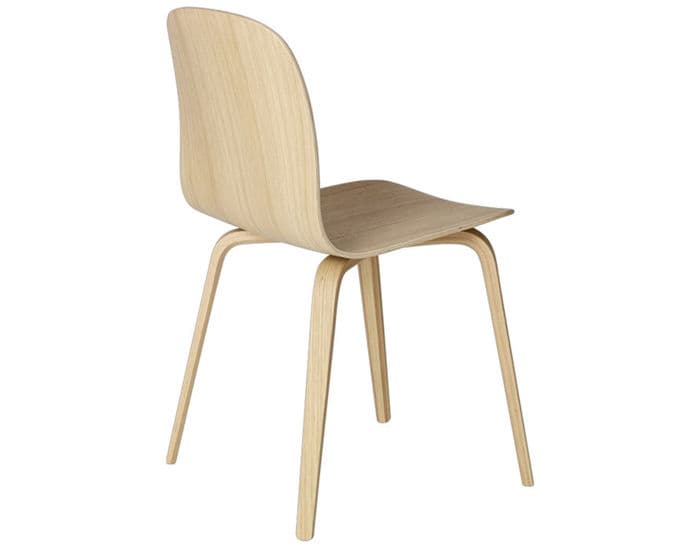 visu chair with wood base