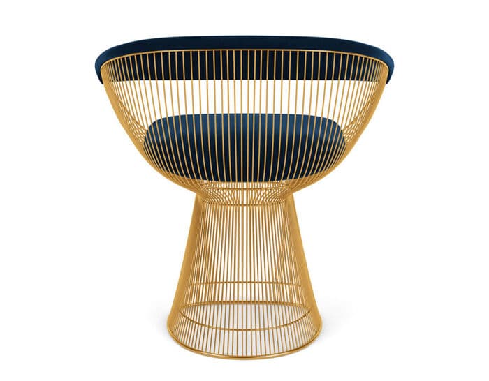 platner gold plated arm chair