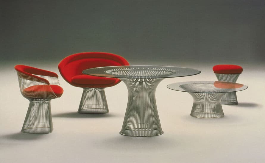 platner gold plated lounge chair
