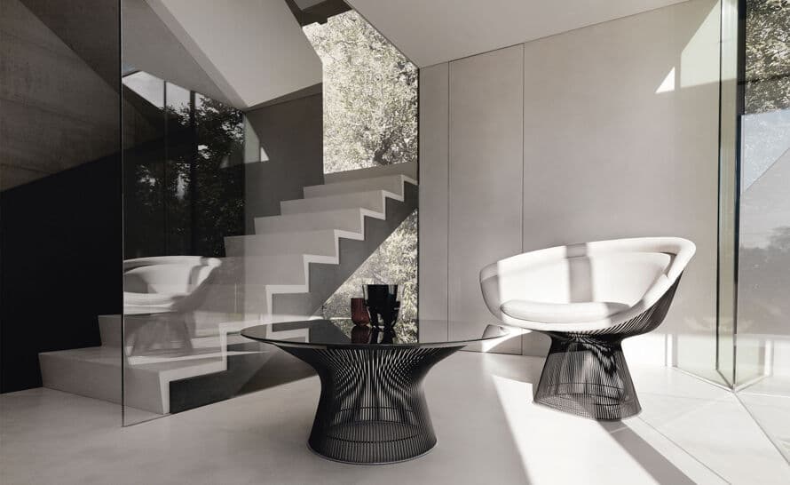 platner gold plated lounge chair