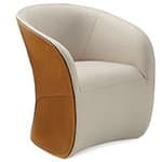 calla chair with cowhide exterior