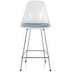 eames molded fiberglass stool with seat pad