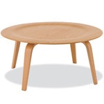 eames molded plywood coffee table with wood base