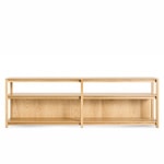 open plan long and low bookcase