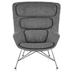 striad high back lounge chair with wire base
