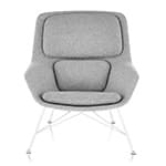 striad mid back lounge chair with wire base