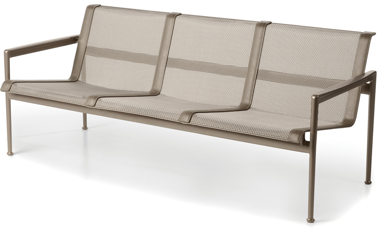 schultz 1966 three seat lounge chair with arms