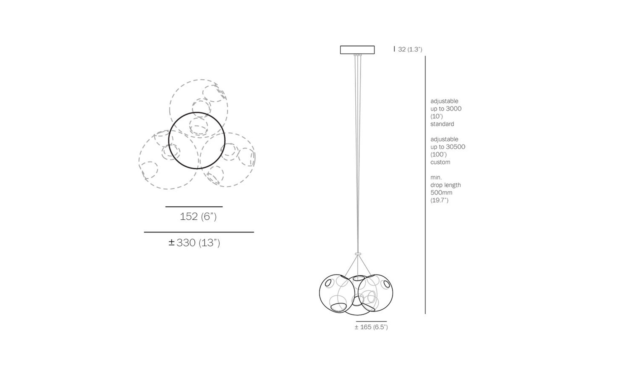bocci 28.3 cluster three pendant chandelier