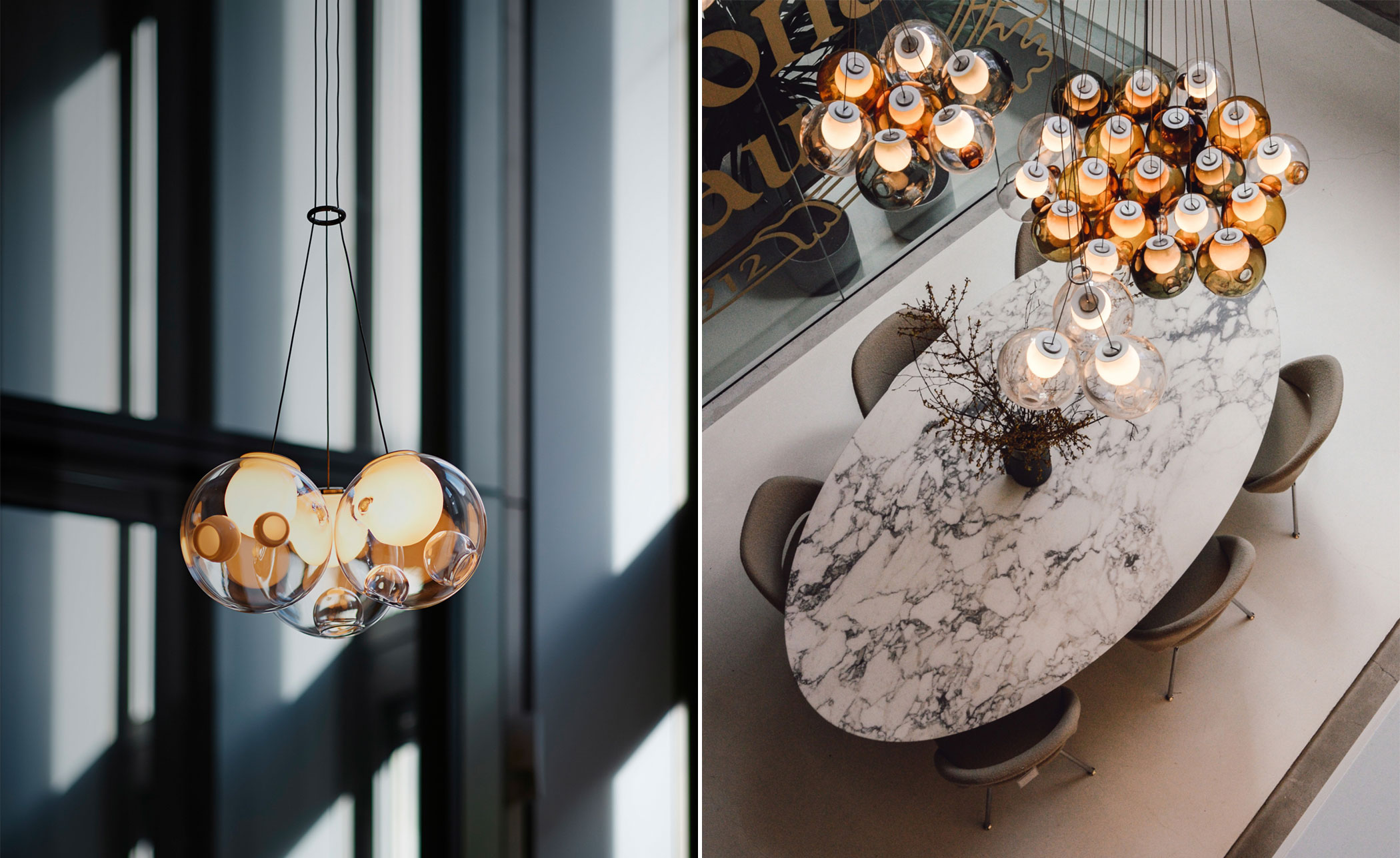 bocci 28.7 cluster seven pendant chandelier