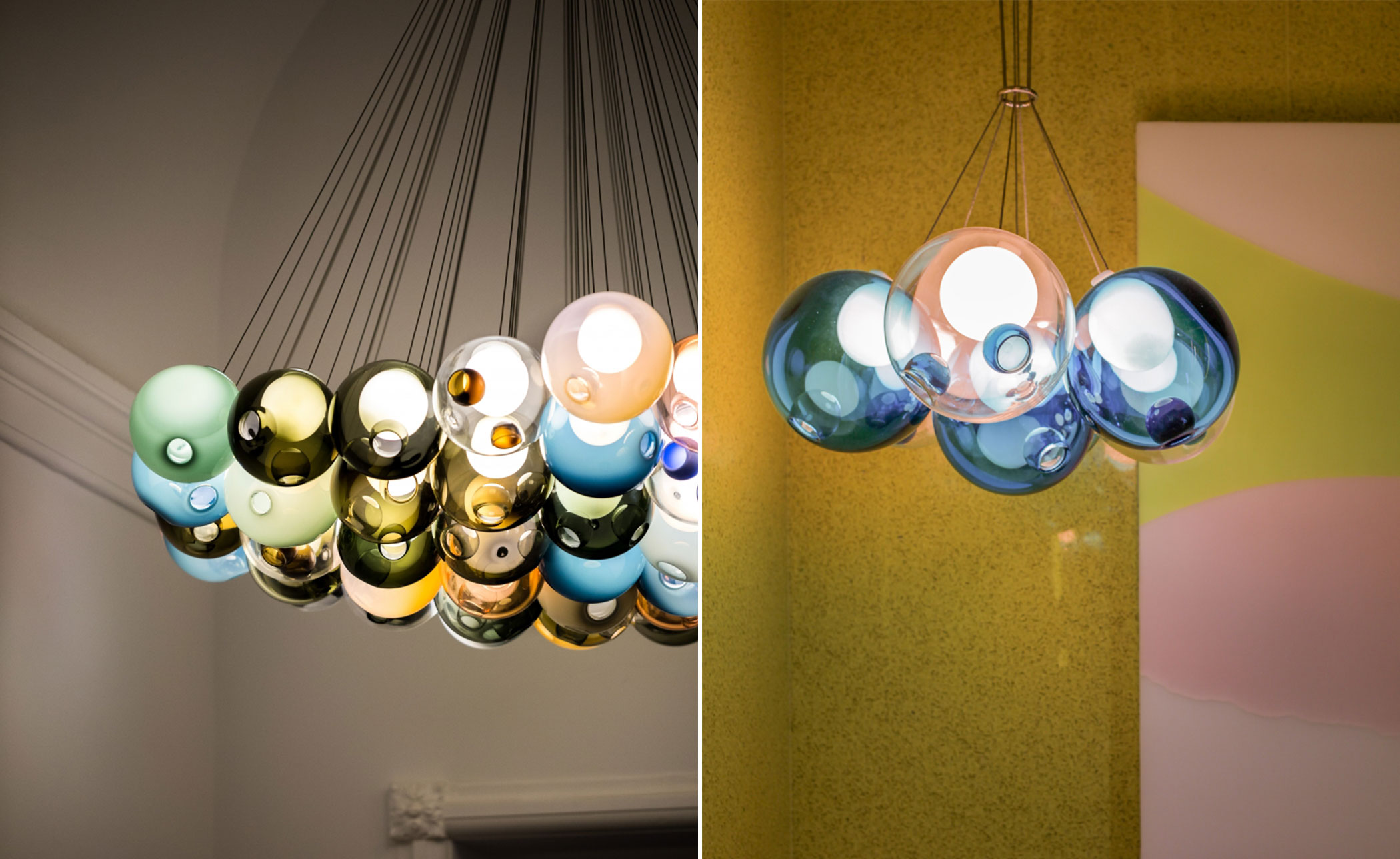 bocci 28.7 cluster seven pendant chandelier